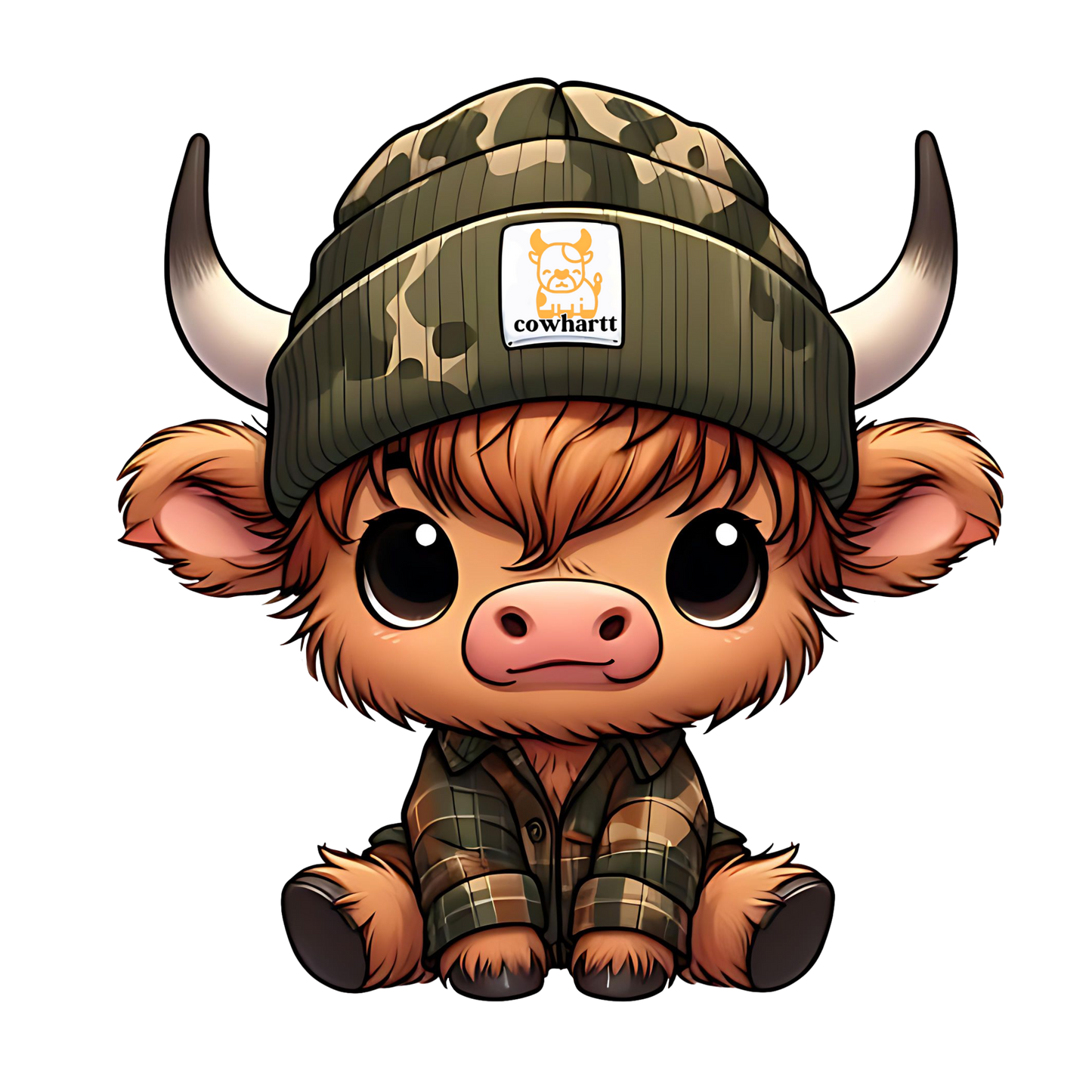 Baby Highland Camo Cow