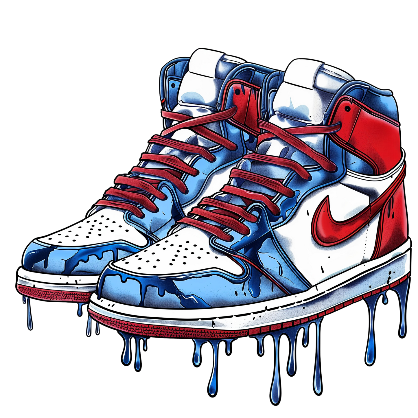 Red, White, and Blue Shoe Drip