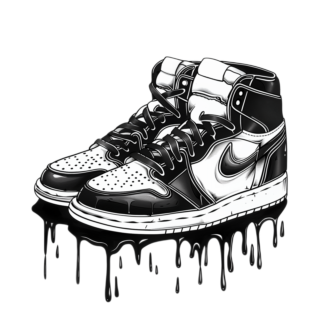 Black & White Shoe Drip